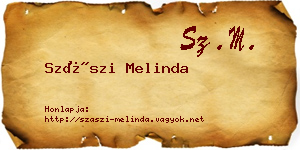 Szászi Melinda névjegykártya