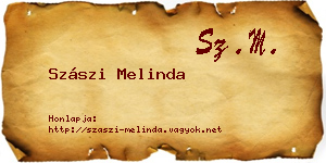 Szászi Melinda névjegykártya